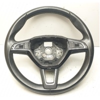 Bare Leather Steering Wheel to suit Skoda Rapid NH 2014-2020